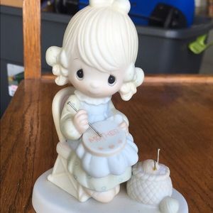 Precious Moments mother sew dear porcelain figurine sold in original box